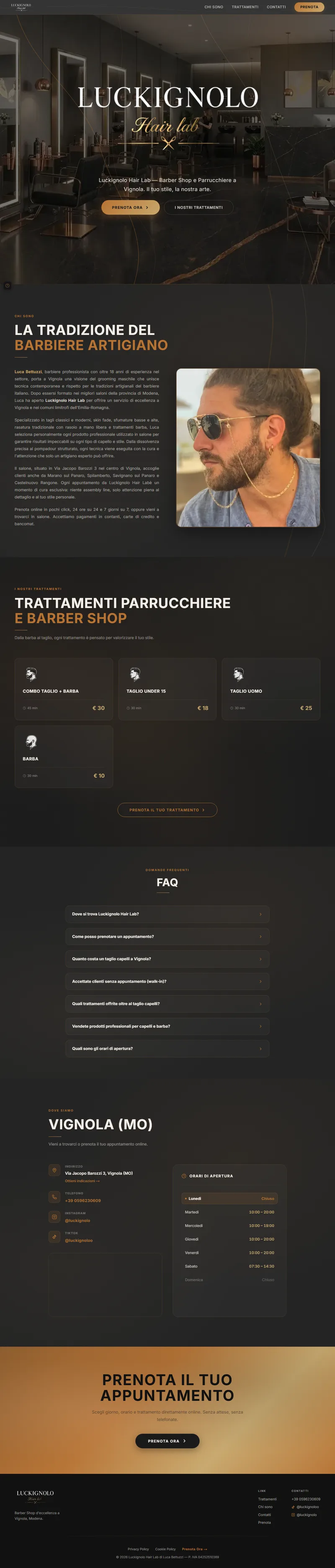 Luckignolo Hair Lab - salone di parrucchieri e barber shop a Vignola